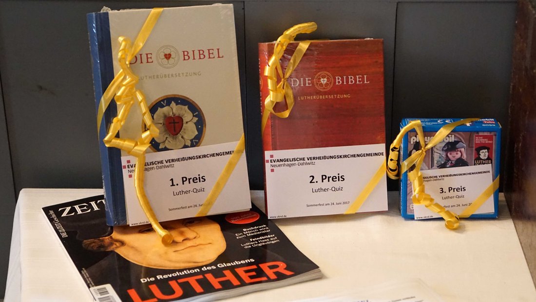 Preise für das Luther-Quiz