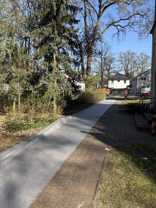 Die Baustraße wird vorbereitet