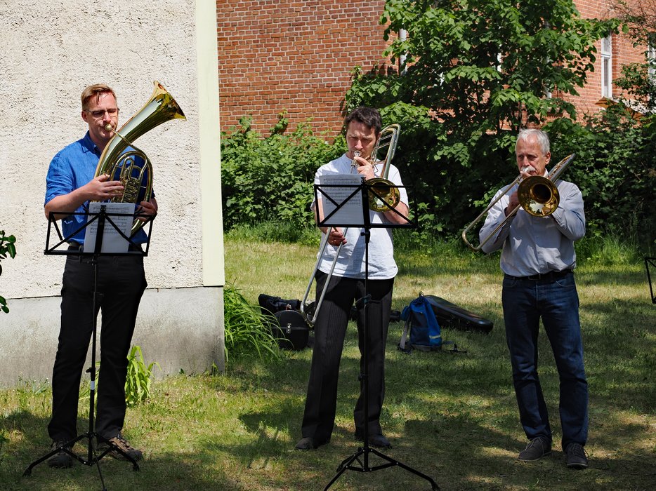 Empfang durch den Bläserchor