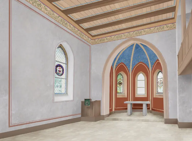 Mögliche Ausgestaltung des Kirchenraumes