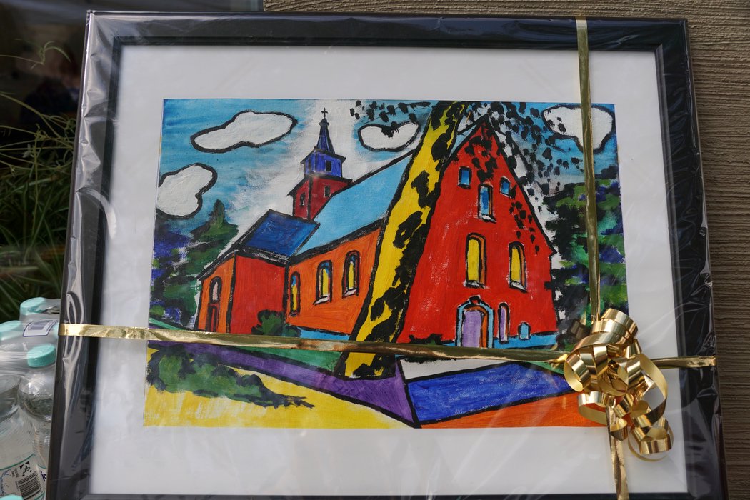 Geschenk der Gemeinde Hoppegarten - Bild der Kirche Dahlwitz